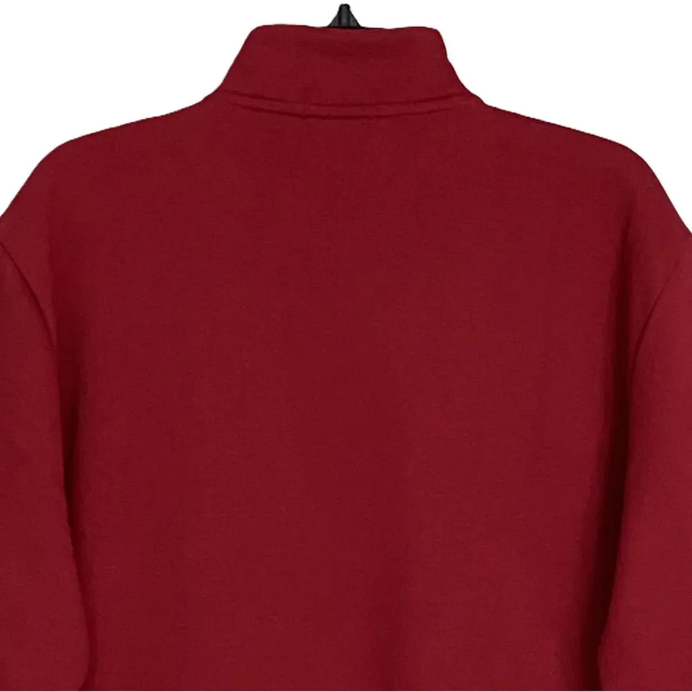 Polo by Ralph Lauren Men's Burgundy Half-Zip Sweatshirt